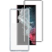 Etui i futerały do telefonów - 4Smarts Etui Clear Case do Samsung Galaxy S23 Ultra Przezroczysty + Szkło hartowane X-PRO Full - miniaturka - grafika 1