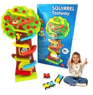 Samochody i pojazdy dla dzieci - Drewniana Zjeżdżalnia Tor Samochodziki Drewniana Zabawka Montessori Prezent Mikołajki - miniaturka - grafika 1