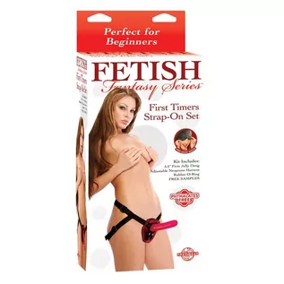 Sztuczne penisy - Fetish Fantasy Ff First Timers Strap-On Set - Red | 100% DYSKRECJI | BEZPIECZNE ZAKUPY - grafika 1