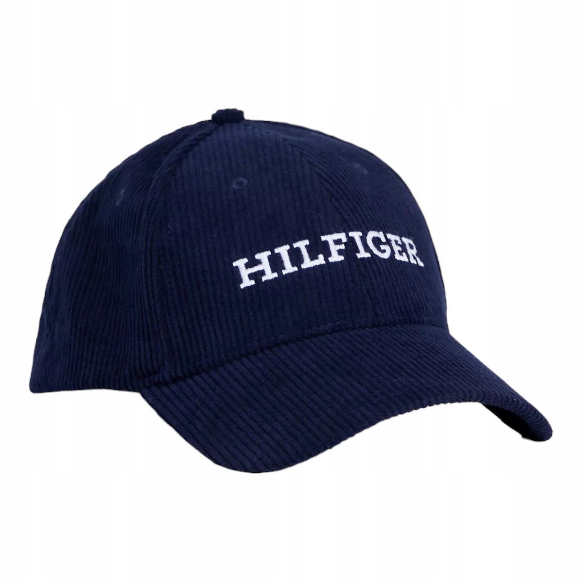 Tommy hilfiger czapka z daszkiem monotype cordoroy cap granatowa am0am11990