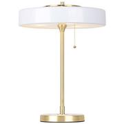 Lampy stojące - Stojąca LAMPA stołowa CG2000 WH COPEL gabinetowa LAMPKA biurkowa LED 24W 3000K okrągła Art Deco klasyczna złota biała - miniaturka - grafika 1