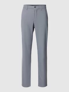 Spodnie męskie - Spodnie o kroju regular fit z dodatkiem wiskozy i fakturowanym wzorem - grafika 1