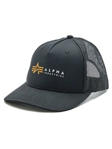 Alpha Industries Czapka z daszkiem Label 106901 Czarny - Czapki damskie - miniaturka - grafika 1