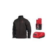 Odzież robocza - Milwaukee M12 HJBL5-201 akumulatorowa kurtka podgrzewana 12V 1x2,0Ah Li-Ion Premium Toughshell kolor czarny rozmiar L 4932492957 - miniaturka - grafika 1
