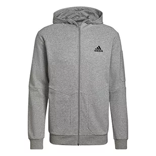 adidas Męska bluza M Gmdy Fz Hd, szary (Medium Grey Heather), S - Bluzy męskie - miniaturka - grafika 1