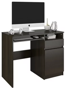 Meble biurko komputerowe stolik 96cm wenge N35 - Biurka dla dzieci - miniaturka - grafika 1