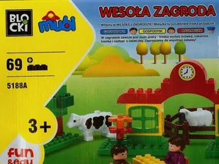 Blocki Klocki MUBI Wesoła zagroda 69 elementów - Klocki - miniaturka - grafika 1