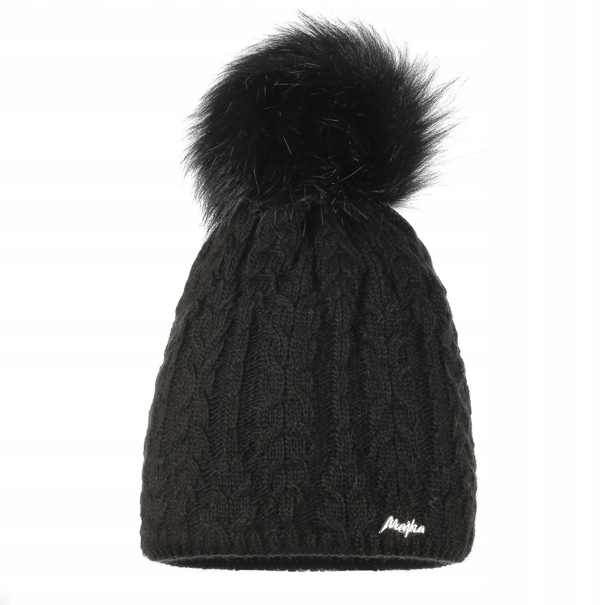 Czapka Damska Zimowa Z Pomponem Ocieplana Z Polarem Czarna Polska Marka