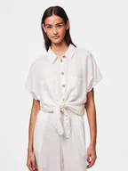 Koszule damskie - Pieces Koszula Pia 17154736 Biały Regular Fit - miniaturka - grafika 1