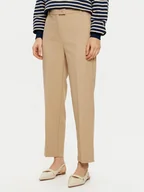 Spodnie damskie - Tommy Hilfiger Chinosy WW0WW44090 Beżowy Regular Fit - miniaturka - grafika 1