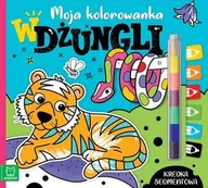 Kolorowanki, wyklejanki - Moja kolorowanka. W dżungli. Kredka segmentowa - miniaturka - grafika 1