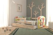 Łóżka - Łóżko 160x80 szuflada + materac + grafika LUKI - miniaturka - grafika 1