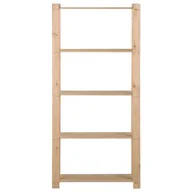 Regały - shumee Regał z 5 półkami 80x28,5x170 cm drewno sosnowe - miniaturka - grafika 1
