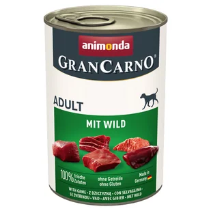 Pakiet Animonda GranCarno Original, 12 x 400 g - Dziczyzna - Mokra karma dla psów - miniaturka - grafika 1