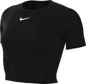 Koszulki i topy damskie - Nike Women's Top W Nsw Tee Essntl Slim Crp Lbr, Czarny/Biały, FB2873-010, XL - miniaturka - grafika 1