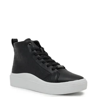 Calvin Klein Skórzane trampki CUPSOLE WAVE HIGH TOP - Trampki damskie - miniaturka - grafika 1
