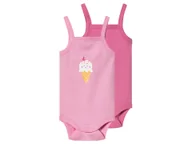 Body dla niemowląt - lupilu® Body niemowlęce bawełniane, 2 sztuki (Ciemnoróżowy/różowy, 62/68) - miniaturka - grafika 1