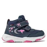 Buty dla dziewczynek - Trzewiki KangaRoos KS-Freezer V RTX 02221-000-4204 Granatowy - miniaturka - grafika 1