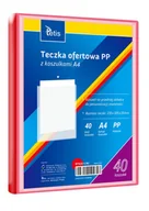 Koszulki na dokumenty - Teczka ofertowa PP 40 koszulek. A4 czerwona - miniaturka - grafika 1