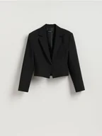 Marynarki i żakiety damskie - Reserved - Krótka marynarka - czarny - miniaturka - grafika 1