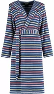 Szlafroki damskie - Cawo Szlafrok damski Soft Hooded Multicolor Blue - miniaturka - grafika 1