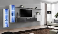Meblościanki - Meblościanka ASM Swap XI, biało-grafitowa, 330x160x40 cm - miniaturka - grafika 1