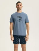 Piżamy męskie - Piżama Brad 44520 Indygo - miniaturka - grafika 1