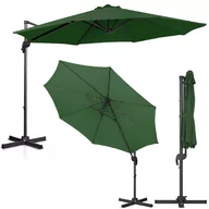 Parasole ogrodowe - Uniprodo Parasol ogrodowy wiszący zielony okrągły 300 cm uchylny UNI_UMBRELLA_2R300GR_N - miniaturka - grafika 1