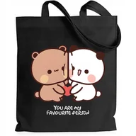 Torby i wózki na zakupy - Torba BAWEŁNIANA Z NADRUKIEM EKO Shopperbag Torba BUBU LOVES DUDU MISIE #5 - miniaturka - grafika 1