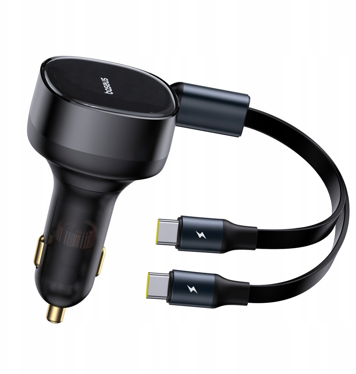 Ładowarka Baseus Baseus Enjoyment Retractable 2-in-1 Car Charger C+C 33W Cluster Black
