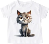 Koszulki dla dziewczynek - Koszulka z kotem dla dziecka KOTECZEK2 - miniaturka - grafika 1