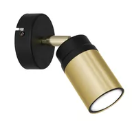 Lampy ścienne - Luminex Nest 1794 kinkiet lampa ścienna 1x8W GU10 czarny/złoty - miniaturka - grafika 1