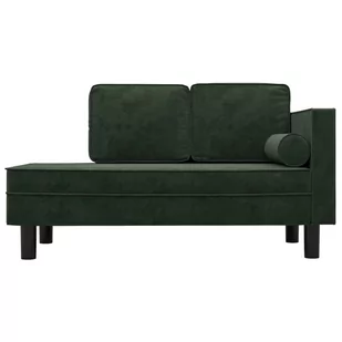 Lumarko 2-osobowa sofa, ciemnozielona, tapicerowana aksamitem - Sofy i kanapy - miniaturka - grafika 4