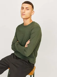 Jack & Jones Sweter w kolorze khaki - Swetry męskie - miniaturka - grafika 1
