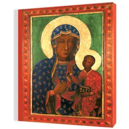 Obraz religijny na płótnie Matki Bożej Jasnogórskiej - Ikony i obrazy sakralne Obraz religijny na płótnie Matki Bożej Jasnogórskiej - Ikony i obrazy sakralne - miniaturka - grafika 1