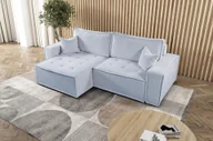 Narożniki - Sofa w kształcie L BOHOO narożnik tkanina Raven jasnoszary lewy - miniaturka - grafika 1