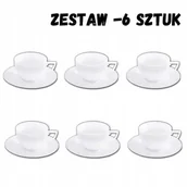 Serwisy do kawy i herbaty - Filiżanka 170ml i spodek do cappuccino-zestaw 6szt  WL-880106/6C - miniaturka - grafika 1