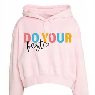 RÓŻOWA BLUZA Damska DO YOUR BEST Girl Power Ciekawe Wzory Rozmiar 134 cm - Zestawy upominkowe - miniaturka - grafika 1