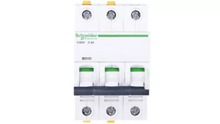 Schneider Electric Wyłącznik nadprądowy iC60N 3P D6 6kA A9F05306 - Bezpieczniki elektryczne - miniaturka - grafika 1