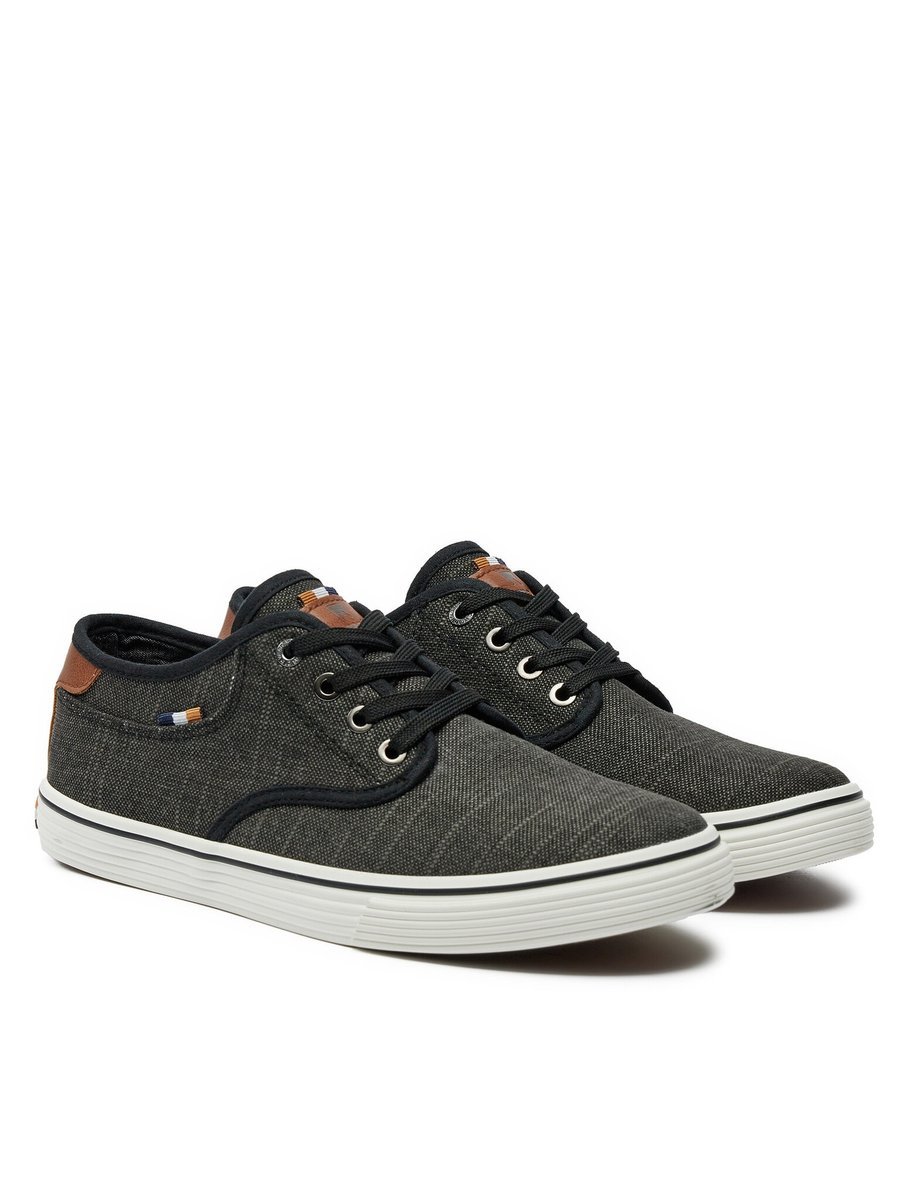 WRANGLER CZARNE MĘSKIE TRAMPKI TKANINA Z BRĄZOWYMI DETALEM 40 U_A