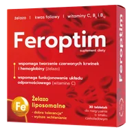 Witaminy i minerały - Feroptim, smak czekoladowy, 30 tabletek do rozgryzania - miniaturka - grafika 1