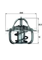 Termostaty - Termostat, płyn chłodzący Mahle TX 1 87D - miniaturka - grafika 1