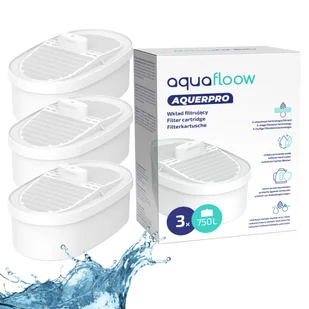 Filtr AquaFloow Aquepro do dzbanka i dystrybutora Waterdrop zamiennik 3 szt - Wkłady filtrujące - miniaturka - grafika 1