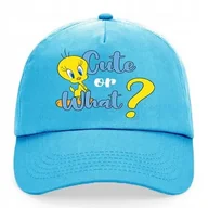 Czapki i chusty sportowe męskie - Czapka Dziecięca Daszek CUTE OR WHAT Dla Fana Kreskówek Wzory Niebieska - miniaturka - grafika 1
