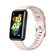 Akcesoria do smartwatchy - FIXED Silikonowy pasek do Huawei Band 7, różowy - miniaturka - grafika 1