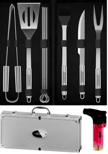 Zestaw akcesoria do GRILLA STILHOFF sztućce przybory 11szt 9+walizka+palnik - Akcesoria do grilla - miniaturka - grafika 1