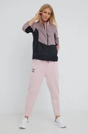 Kurtki i kamizelki sportowe damskie - 4F kurtka outdoorowa kolor różowy przejściowa - miniaturka - grafika 1