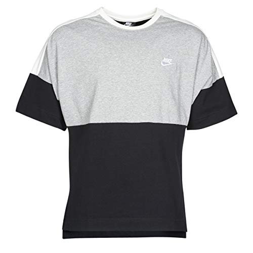 Nike męski T-shirt M Nsw Top Ss Jsy Cb czarny Black/Dk Grey Heather/Sail/(White) X-S