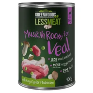 Mokra karma dla psów - Greenwoods Less Meat z boczniakiem królewskim, 6 x 400 g - Z cielęciną - miniaturka - grafika 1