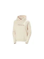 Bluzy damskie - Bluza damska z kapturem HELLY HANSEN W CORE GRAPHIC HOODI beżowa S - miniaturka - grafika 1